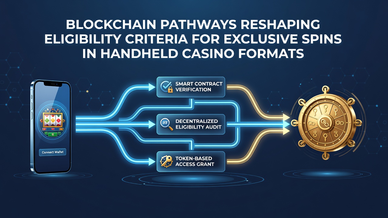 Mobile interface displaying blockchain-verified eligibility status for exclusive casino spins and reward pathways