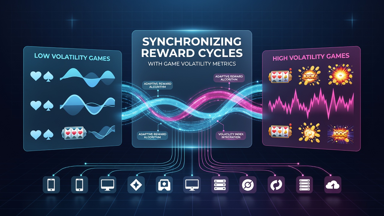 Analytics dashboard illustrating synchronized reward timelines overlaid on volatility heatmaps for various game genres